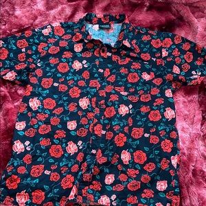 Rose design button up